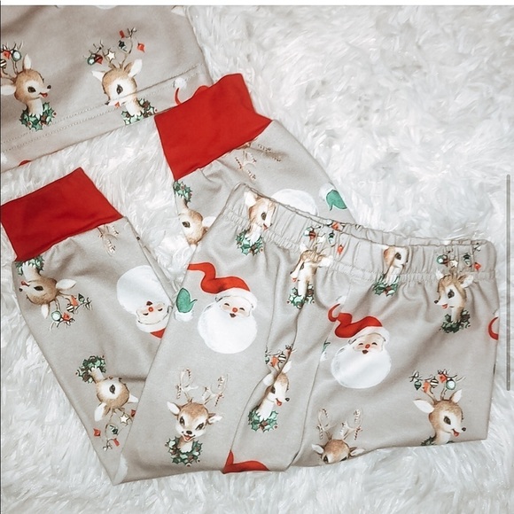 Modern Steel Vintage Christmas Holiday Pajamas - Picture 3 of 5